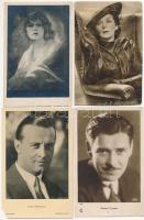 8 db RÉGI motívum képeslap vegyes minőségben: színészek / 8 pre-1945 motive postcards in mixed quali...
