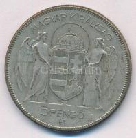 1930. 5P Ag "Horthy jobbra" T:3 Adamo P8