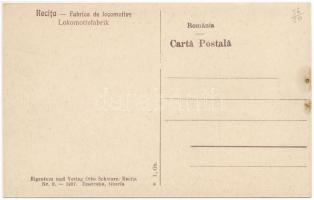 Resica, Resita; Gőzmozdony gyár belső. Otto Schwarz kiadása / Lokomotivfabrik / Fabrica de locomotiv...