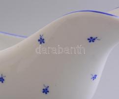 Herendi kék virág mintás kiöntő.  Kézzel festett, jelzett,  (1839-1939 jubileumi jelzés), kevés kopá...