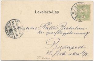 1905 Komárom, Komárnó; Ferenc József rakpart, Grand Kávéház / quay, cafe  (EK)