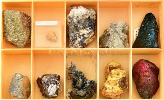 Óriási féldrágakő és ásvány gyűjtemény. 40 darab 10 fakkos dobozban több száz nemes kő precízen ásvá...