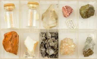 Óriási féldrágakő és ásvány gyűjtemény. 40 darab 10 fakkos dobozban több száz nemes kő precízen ásvá...