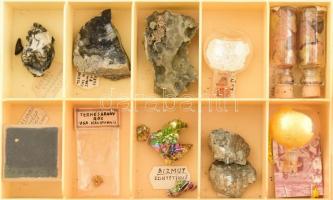 Óriási féldrágakő és ásvány gyűjtemény. 40 darab 10 fakkos dobozban több száz nemes kő precízen ásvá...