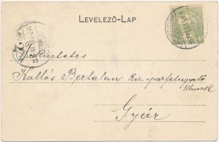 1907 Nagytapolcsány, Topolcany; Kálvária a háttérben. Zhorella Gyula kiadása / street, calvary in th...