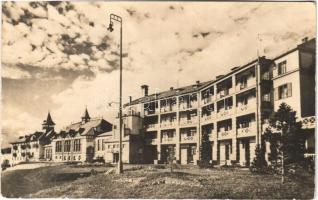 Tátra, Magas-Tátra, Vysoké Tatry; Strbské pleso, Hotel Kriván a Hviezdoslav / Csorba-tó, Kriván szálloda / hotel (fa)