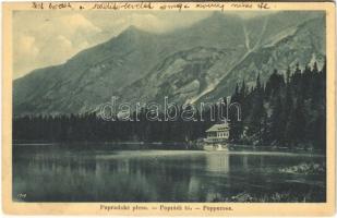 1924 Tátra, Magas-Tátra, Vysoké Tatry; Popradské pleso / Poppersee / Poprádi-tó / lake (EK)