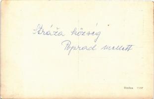 Strázsa, Stráze pod Tatrami (Poprád); templom, Tátra / church, street view, High Tatras. photo