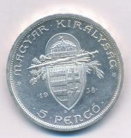1938. 5P Ag "Szent István" T:1- Adamo P8.1