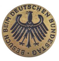 NSZK DN Látogatás a Bundestag-nál fém jelvény (30mm) T:2 FRG ND Visit at the Bundestag metal badge (30mm) C:XF