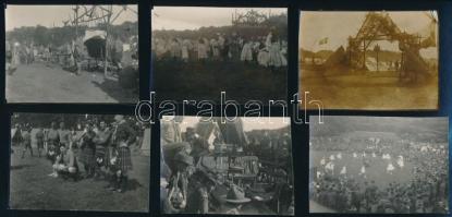 cca 1930-1940 Vegyes cserkészfotó tétel, 6 db fotó,, fotó, 8×5,5 cm
