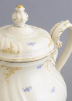 Rosenthal porcelán teás készlet 12 személyes. Matricás, jelzett, kiöntőn nagyobb sérüléssel