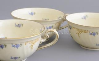 Rosenthal porcelán teás készlet 12 személyes. Matricás, jelzett, kiöntőn nagyobb sérüléssel