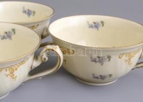 Rosenthal porcelán mokkás készlet 12 személyes. Matricás, jelzett,  egy két kis lepattanással a csés...