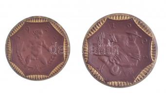 Német Birodalom / Weimari Köztársaság / Szászország 1921. 1M + 5M meisseni porcelán szükségpénzek T:1-German Empire / Weimar Republic / Saxony 1921. 1 Mark + 5 Mark porcelain of Meissen necessity coins C:AU