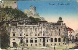 1917 Trencsén, Trencín; Erzsébet szálloda, vár. Szold E. kiadása / Trenciansky hrad / hotel, castle (EB)