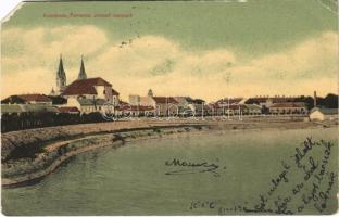 1908 Komárom, Komárno; Ferenc József rakpart / quay (EM)