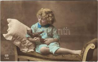 Boy with teddy bear. EAS L26/2