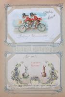 Múlt századfordulós képeslapgyűjtemény hagyatékból, főleg motívum, üdvözlő, művész lapok jobbakkal, ...