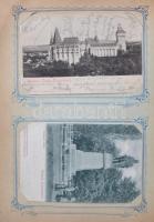 Múlt századfordulós képeslapgyűjtemény hagyatékból, főleg motívum, üdvözlő, művész lapok jobbakkal, ...