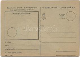 1943 Tábori Postai Levelezőlap. Magyarország kitartása és áldozatkészsége teszi győzelmessé fegyvere...