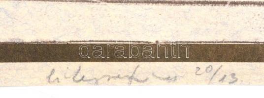 Záborszky Gábor (1950-): A gép méri önmagát, de engem is. Ofszet-litográfis, papír. Jelzett. 20/13 s...