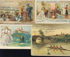 cca 1910 4 darab litho reklámkártya  / 4 diff litho advertising cards