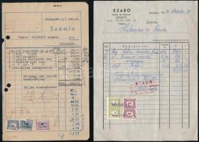 1946-1949 5 db okmánybélyeges számla