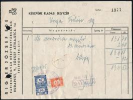 1946-1949 5 db okmánybélyeges számla