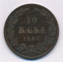 Románia 1867. 10b Cu "WATT & Co." T:2- 
Romania 1867. 10 Bani Cu "WATT & Co....