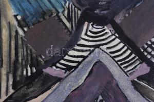 Gábor Marianne (1917-2014): Táncosnő. Vegyes technika, papírra kasírozva. Jelzett. Hátoldalán MNG ki...