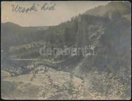 1914-1915 Lerombolt Uzsoki viadukt, fotó, 8x10,5 cm