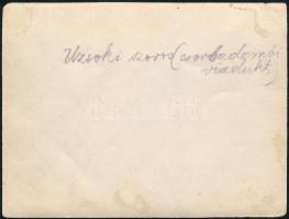 1914-1915 Lerombolt Uzsoki viadukt, fotó, 8x10,5 cm