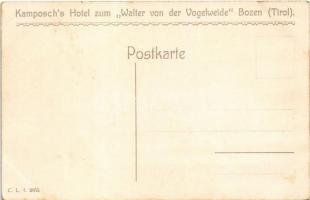 Bolzano, Bozen (Südtirol); Rittnerbahn, Mahlknecht Obsthandlung. Kamposch's Hotel zum "Wal...