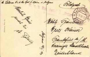 1917 Belgrade, Beograd; König Milanstrasse / street, tram + "K.u.K. ETAPPENSPOSTAMT"