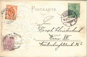 1901 Myslowice, Myslowitz (Ober-Schlesien); Dreikaiserreichs Ecke. Verlag Max Pölle / Three Emperors...