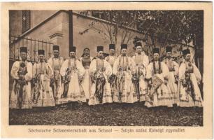 1926 Sálya, Schaal, Salea, Soala (Asszonyfalva); Sächsische Schwesterschaft / Sályia szász ifjúsági egyesület, erdélyi folklór. Jos. Drotleff Nr. 418. / Transylvanian Saxon folklore (EK)