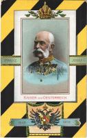 1848-1908 Franz Josef I. Kaiser von Oesterreich / Franz Josephs 60th anniversary of reign. Art Nouveau, coat of arms
