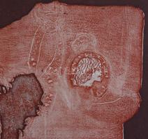 Korányi Gábor (1952-): Groteszk I (Aranylakodalom). Színes rézkarc, akvatinta, papír, jelzett. Művés...