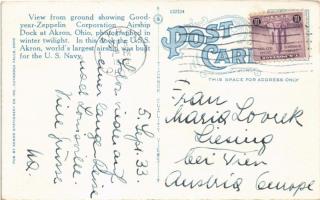 1933 Akron (Ohio), Goodyear Zeppelin Corp's Factory and Dock, airship hangar / léghajó-hangár