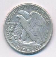 Amerikai Egyesül Államok 1944. 1/2$ Ag "Walking Liberty" T:2-,3 USA 1944. 1/2 Dollar Ag &q...
