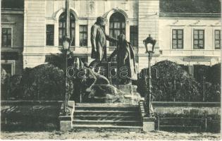 1936 Zilah, Zalau; Statuia Wesselényi / Wesselényi szobor, Albina. Török kiadása / statue, bank (EK)