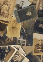 cca 1880-1940 40 db vegyes, főként keményhátú fotó