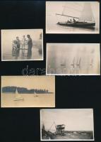 Balaton, vitorlások, kikötők 11 db fotó 6x9 cm