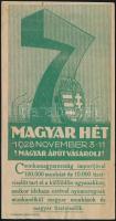 Magyar Hét magyar árút vásásolj 1928 számolócédula