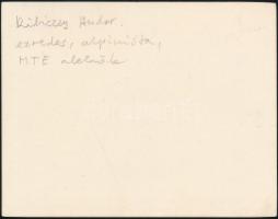 Ribiczey Andor (1872-1953) ezredes, alpinista MTE alelnök aláírása kártyán