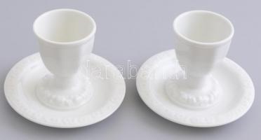 Rosenthal Maria porcelán tojástartó, 2 db, jelzett, apró kopásnyomokkal, m: 7 cm, d: 10,5 cm