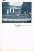 Kercseliget (Somogy), Maár Gyula kastélya. Kercseligeti gyártmány! reklám a hátoldalon (vágott / cut)