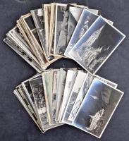 84 db főleg MODERN magyar fekete-fehér retro város képeslap, sok Szombathely / 84 modern Hungarian black and white retro town-view postcards, many Szombathely