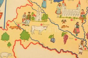 cca 1930 Emlékezzünk Nagymagyarországról térkép hátoldalán az elcsatolt vármegyék adataival.Jó állap...